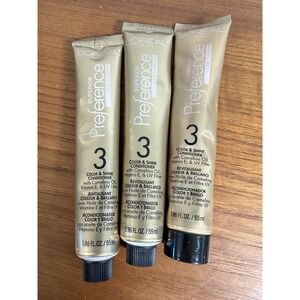 3 Loreal Superior Preference COLOR & SHINE #3 Conditioner 1.86oz‎ Care Supreme